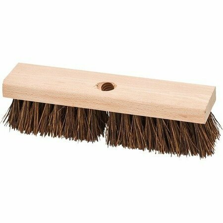 BSC PREFERRED Genuine Joe Scrub Brush, Deck/Floor, 2inPalmyra, 10inW, Brown GJO18416